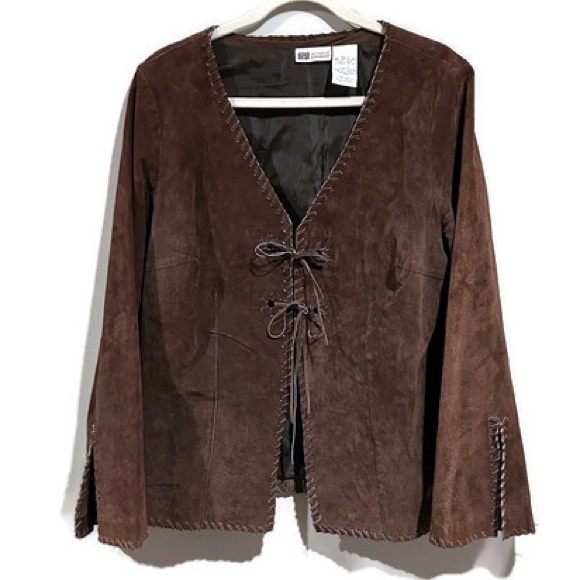 Faded Glory Jackets & Blazers - Vintage suede leather Brown Women's Bohemian Jacket